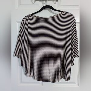 Vintage Fighting Eel Navy and White Striped Short Sleeve Top Size 2